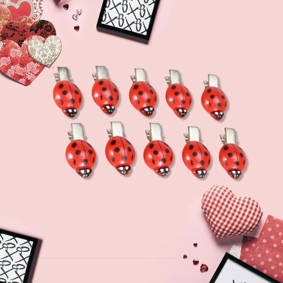 10Pcs Fun Ladybug Hair Clips, Cute Animal Hair Clips Set, Ladybug Hair Clips for Girls, Versatile Hair Accessories for Daily Wear Party Holiday, Creative Gift for Hair Styling