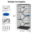 thumbnail image 4 of SINGES 6-Tier Large 77" Cat Cage Kennels Indoor Metal Wire Cat Playpen with Cat Bed, 4 of 10