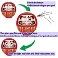 thumbnail image 4 of Muñeca Daruma Takasaki Daruma de 9,4 cm de altura (roja) hecha a mano, 4 of 9