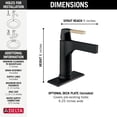 thumbnail image 5 of Delta 574T-Dst Zura Single Hole Bathroom Faucet - Bronze, 5 of 7