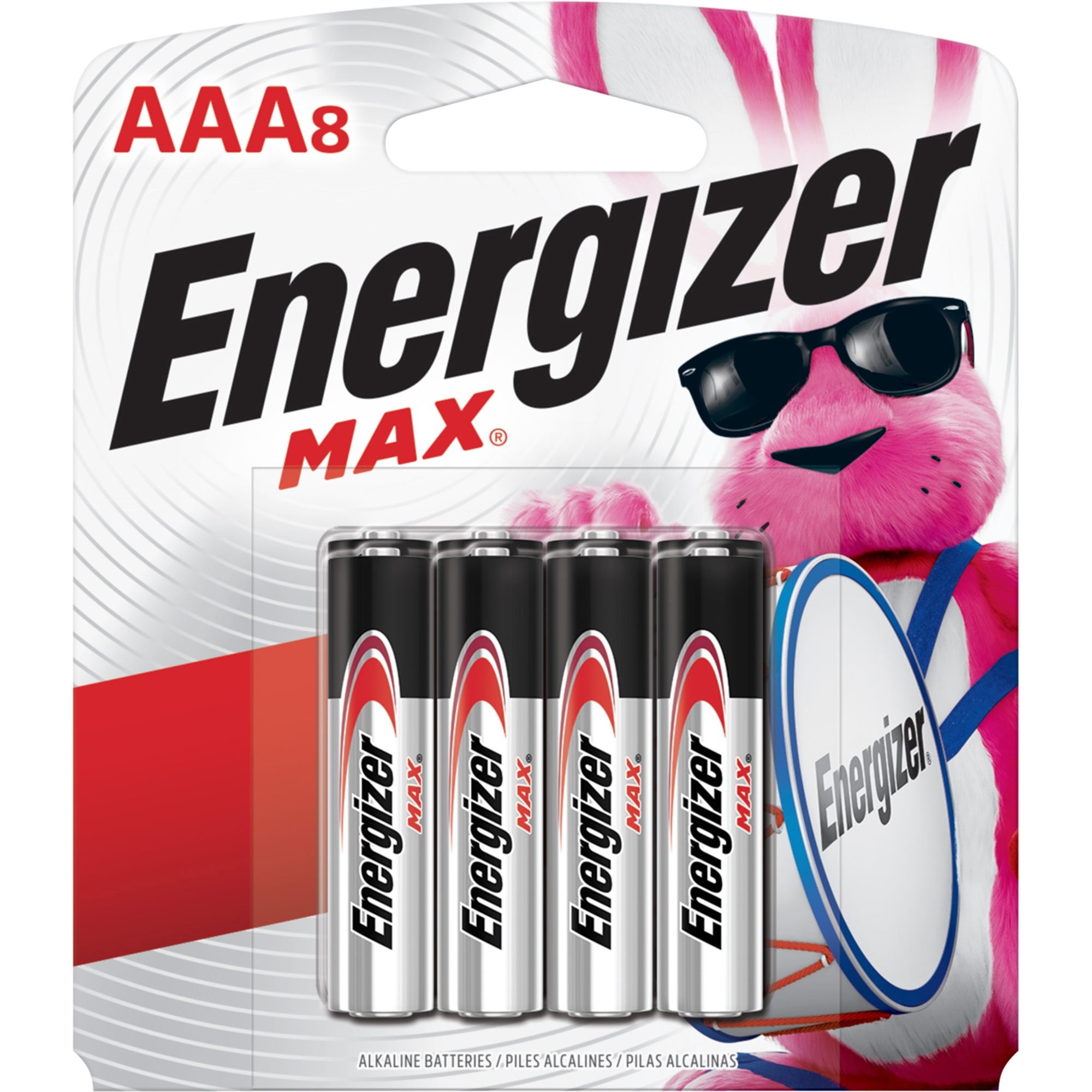 Energizer, EVEE92MP8CT, Max Alkaline AAA Batteries, 384 / Carton