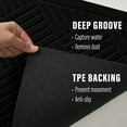 thumbnail image 4 of Front Doormat Non Slip Outdoor Mat 17"x29", Dirt Trapper TPE Welcome Mats Outdoor Indoor Rug, Durable Easy Clean Low Profile Doormat for Garage Entryway Patio High Traffic Areas,Black, 4 of 11