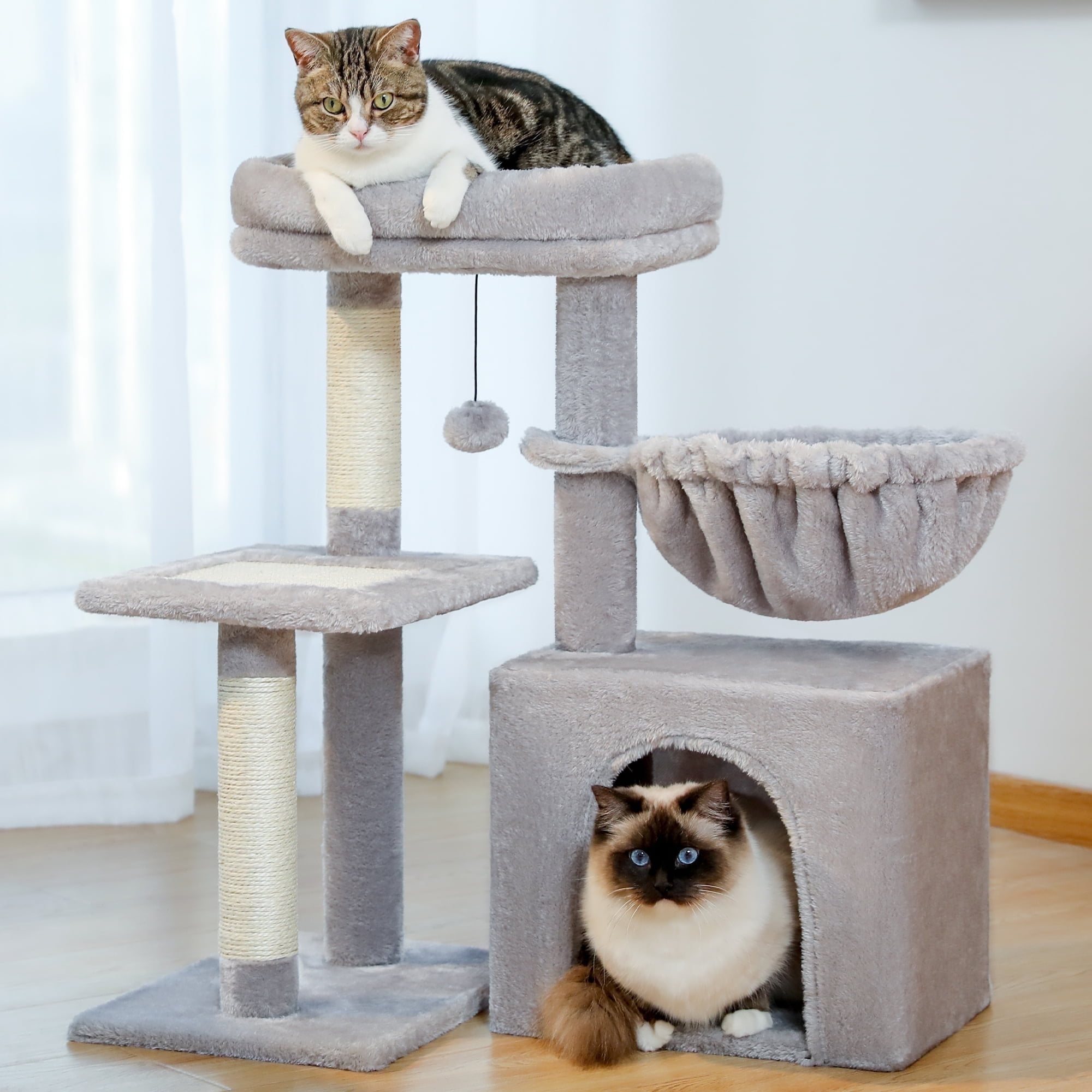Pawz Road 28 Inch Small Cat Tree Tower with Scratching Posts photo 2