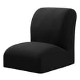 thumbnail image 4 of Fundas elásticas para sillas de comedor, fundas clásicas lisas para sillas, protectores de sillas Negro, 4 of 9