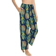 thumbnail image 2 of Daiia Colorful Pineapples Women's Sleep Pant with Pockets and Drawstring,Pajama Pants-Medium, 2 of 9