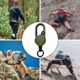 thumbnail image 4 of Retractable Carabiner Keychain Retractable Keychain with Compass Steel Wire Carabiner Badge Reel Holder Clip Key Ring Heavy Duty Outdoor Camping, 4 of 8