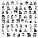 thumbnail image 1 of Pegatinas Bungos Stray Dogs Anime, 60 unidades, PVC, impermeables, 1 of 3