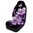 thumbnail image 5 of Uourmeti Purple Floral Butterflies Auto Seat Cover Firmly Stitched Car Seat Cover Anti-Fade Durable 1 Piece Compatible with Cars Truck, 5 of 6