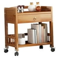 thumbnail image 2 of Rongfmy Armoire de Rangement d'Angle en Bambou sur Pied Moderne Gain de Place 2 50cmx30cmx55cm, 2 of 9