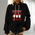 thumbnail image 2 of Merry Christmas Sweatshirt for Women Gnome Graphic Pullover Oversized Long Sleeve Hoodies Holiday Xmas Graphic Tops on Womens Sweatshirt, 2 of 6