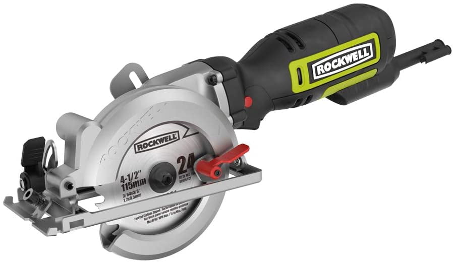 Quickly Cuts Powerful Motor Compact Circular Saw Genesis 5.8 Amp 4-1/2 in 