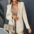 thumbnail image 2 of kamemir Blazer for Women Lightweight Womens Casual Long Sleeve Blazers Solid Color Knit Blazer Work Office Open Front Blazer Jacket(Beige,XXL), 2 of 5