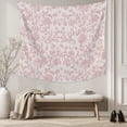 thumbnail image 5 of Farmhouse Pink Large Tapestry for Bedroom Wall Hanging Tapestry, Vintage Flower Leaf Botanical Plant Ceiling Backdrop Tapestries Poster Blanket Wall Decor for Teens Room Living Room Dorm 100" x 59", 5 of 8
