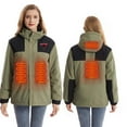 thumbnail image 1 of RXIRUCGD USB Intelligent Constant Temperature Heated Windproof Plus Size Coat For Men And Women Winter 4 Heated Jacket Coat( Army Green, Size:M ), 1 of 5