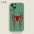 thumbnail image 1 of Marvel Spider Man Phone Case For iPhone 14 15 11 Pro Max XR XS X 7 8 Plus12 13 Mini  Red Spider Logo Soft Silicone Back Cover DMH, 1 of 7