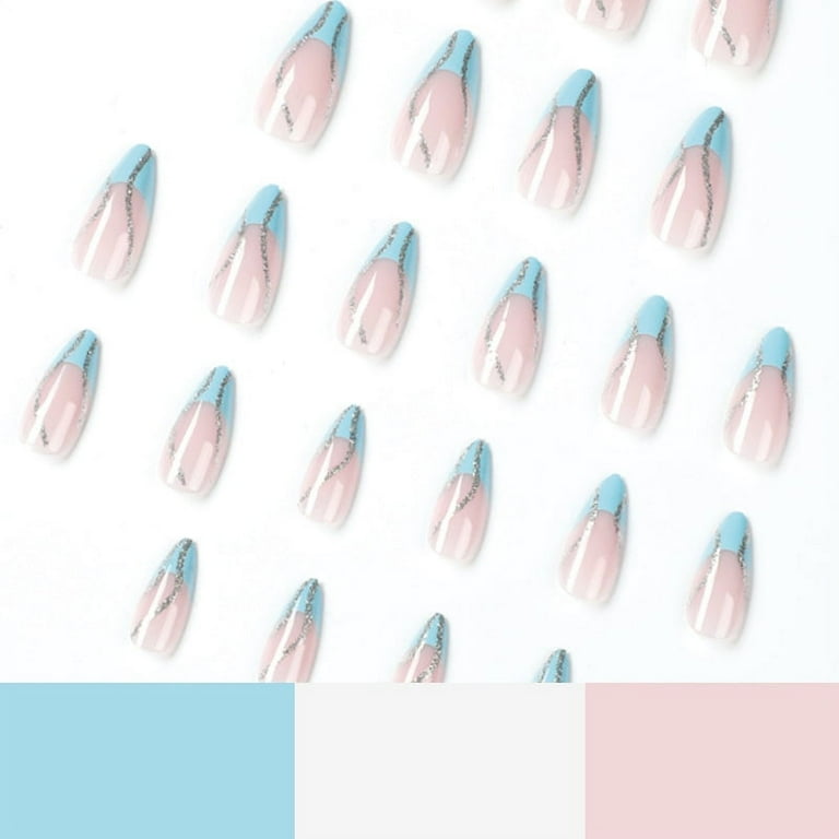 Fofosbeauty 24 pcs Medium False Nails Press on Nails Designs 2022