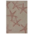 thumbnail image 1 of homeroots home decor 393741 5’ x 7’ Red Starfish Indoor Outdoor Area Rug, 1 of 1