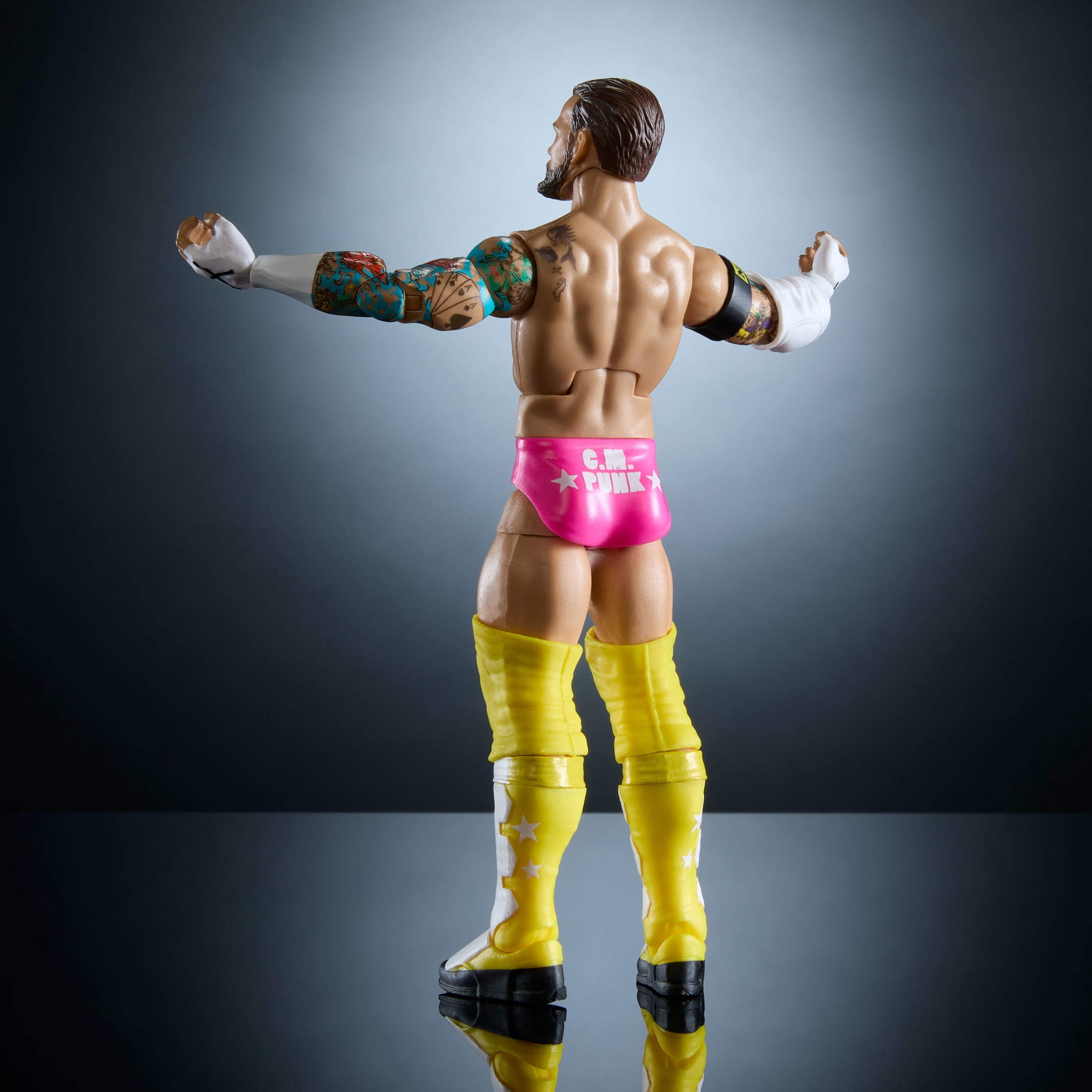 WWE Elite CM Punk Action Figure, Series #113 6-inch Collectible with Articulation & Accessories