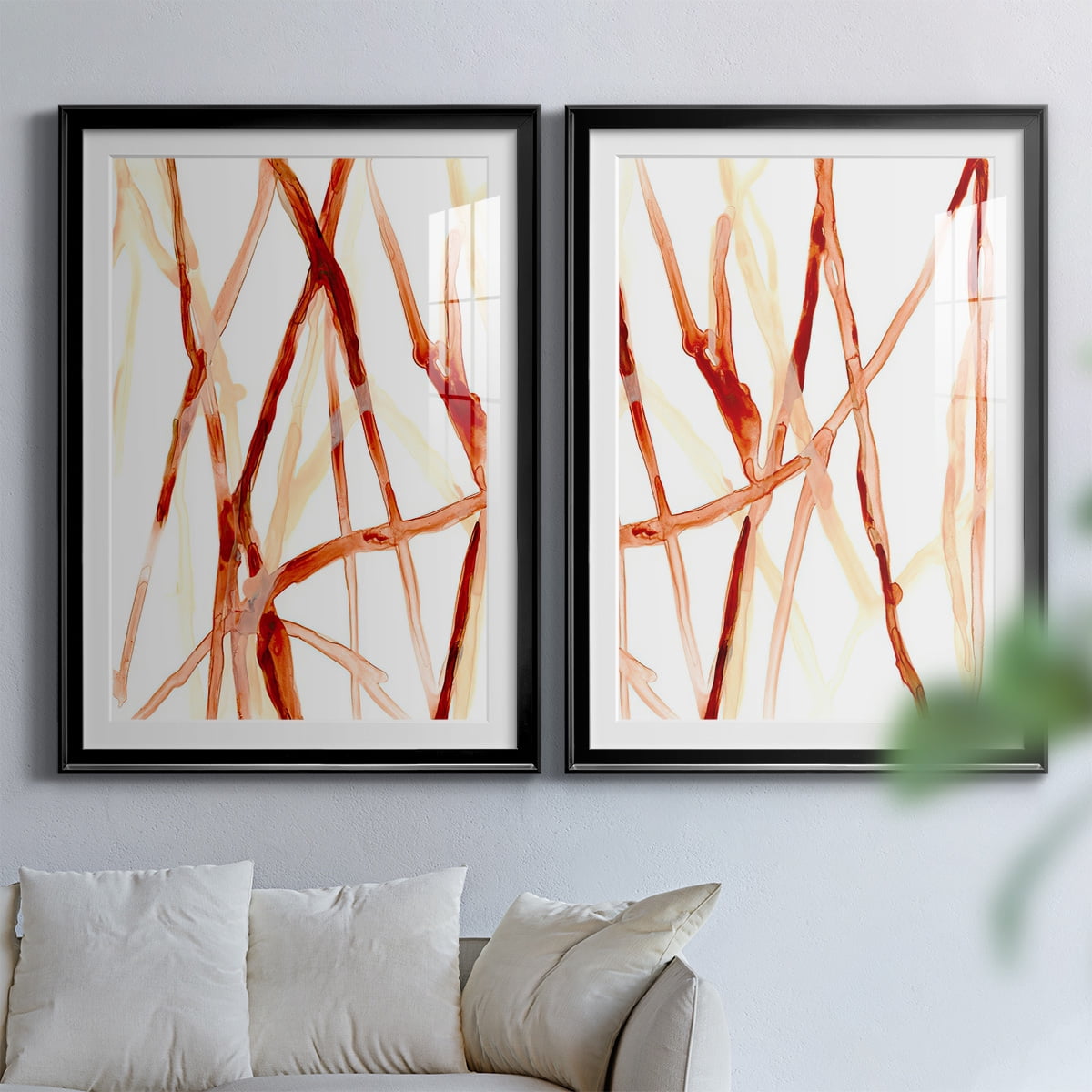 Wexford Home Runnel V Premium Framed Print, 18.5" x 24.5" - Ready to Hang, Black (Set of 2)