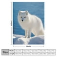 thumbnail image 4 of Shiartex White Fox Snow Print Throw Blanket Lightweight Soft Blanket for All Seasons - Excellent Hand Feel Blanket for Bed, Couch, Car - Kids and Adults 40x50in, 4 of 6