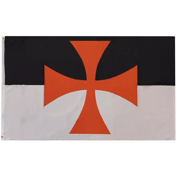 Templar Knights Crosses 100D Woven Poly Nylon Flag 3x5 3'x5' Grommets
