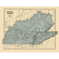 thumbnail image 2 of Morse 14x12 White Modern Wood Framed Museum Art Print Titled - Kentucky, Tennessee - Morse 1845, 2 of 4
