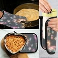 thumbnail image 5 of Yayeee Oven Mitts and Pot Holder Set of 4 Heat Resistant Kitchen Gloves Baking Hot Pad, Neon Llamas Pattern, 5 of 5