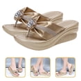 thumbnail image 1 of IDEANATEGRATE Sandalias Doradas Cómodas Y Ligeras Para Mujer Uso En Y Eventos, 1 of 8