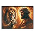 thumbnail image 3 of Lotusprinthandmade Lion Jesus and Lamb Christian Canvas 1.5in 24" x 16", Christian Canvas Art, 3 of 5