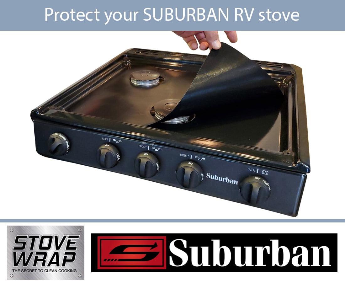 Stove Wrap Stovetop Protector & Splatter Guard Precut to fit Suburban 3burner RV Stoves