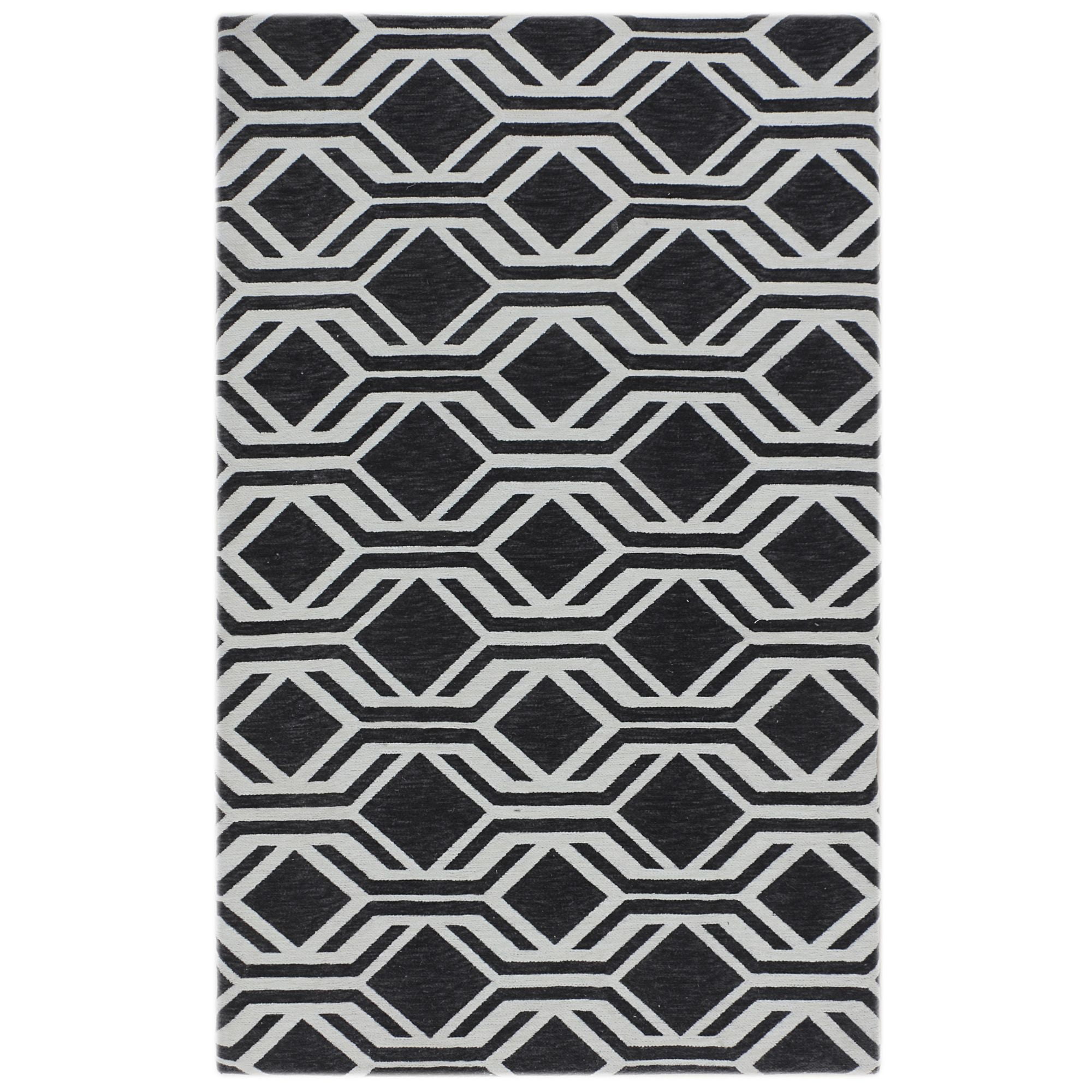 RugSmith Gray Geometric AntiFatigue Kitchen Mat, 20" x 36"