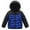 Blue, variant on Ruyang Teen Boys Winter Quilted Puffer Jacket Girls Padded Warm Coat Mock Neck Zip Up Lightweight Hooded Down Outerwear