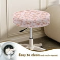thumbnail image 4 of ZIATUBLE Cute Pigs Bar Stool Cover Cushion Animal Print Chairs Decorative Cover 2 Packs Washable Padded Bar Stool Covers Round 12-14 Inch Dustproof Seat Cover for Vanity Chair, 4 of 6