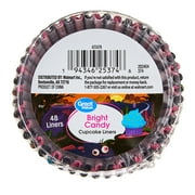 Great Value Multicolor Bright Candy Cupcake Liners, 48 Count