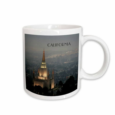 

3dRose Mormon Temple In Oakland California Ceramic Mug 11-ounce