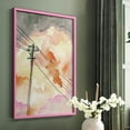 thumbnail image 5 of Cloudy Communication II Framed Print in Pink Solid Wood Framed Print No Nail Hanging, 5 of 6
