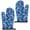 Football and Speedline, variant on Football and Triangle Turquoise Cute Oven Mitts 2-Pack Set, Heat Resistant Kitchen Gloves for Oven, 7.7"x12"