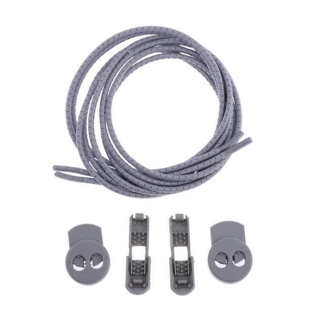 Cordones elásticos sin atar de fácil bloqueo para zapatillas deportivas Gris (reflectante) Colcomx Cordón elástico sin cordones para zapatos