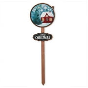 Holiday Time Merry Christmas House MDF Yard Stake, 26"