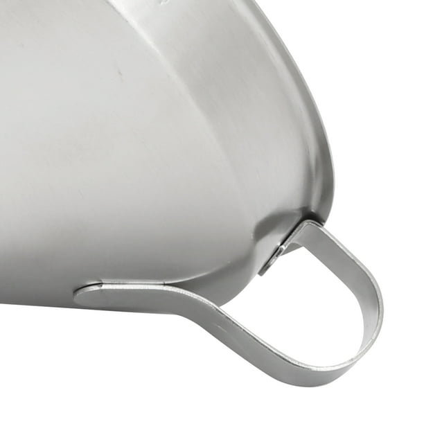 Embudo De Acero Inoxidable Con Colador Extraíble - 5 Pulgadas, Ideal Para Líquidos Y Polvos, Fácil De Limpiar Y Colgar