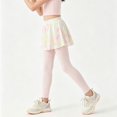 thumbnail image 6 of CPNG Girls Skirted Leggings Stretchy Athletic Workout Dance Tennis Yoga Leggings with Ruffle Skirt Daily Tights for Girls, 6 of 8