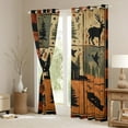 thumbnail image 3 of Manfei Jungle Wildlife Wolves Black Out Curtains,Fishing And Hunting Curtains Pack of 2 (42x63 Each),Rustic Farmhouse Cabin Bedroom Curtains For Men Women,Breathable Home Decor, 3 of 6