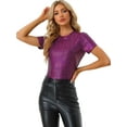 thumbnail image 1 of Disfraz de navidad Top Multicolor Brillante Metálica Para Mujer Rojo S, 1 of 5
