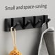 thumbnail image 3 of Hooks Sin taladrado Montado en pared Rack Rack Noxino Chaquetas Organizador Aluminio Antideslizante Sin deslizamiento Soporte de colgante Sala de estar Black 4 ganchos Eigraketly HA010064-10B, 3 of 6