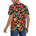 thumbnail image 2 of Lsque Tomatoes Pattern Mens Polo Golf Shirts Funny Graphics Shorts Sleeve Button Shirts Baseball T-shirt-4X-Large, 2 of 7