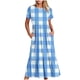 thumbnail image 1 of Vestido de Manga Corta para Mujeres Vestido de Verano de Cuello Redondo Impreso, Poliéster de Tamaño Verdadero Diario Y Vestido de Fiesta, 1 of 4