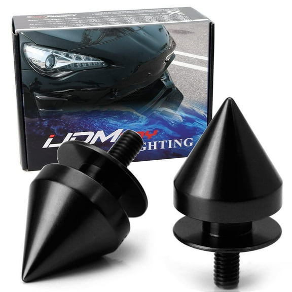 Universal Fit Black Aluminum Bumper Protector Spikes Fit Car SUV Truck Front Bumper License Plate Mounting Holes