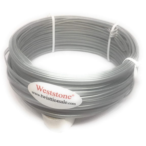 Weststone 65FT Plastic CLEAR Heavy Duty Double Wire Twist tie Spool - durable and sturdy enough to hold up a lot of handling for Garden or home work