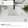 thumbnail image 6 of Stylish Undermount 21 ¼"Wx 14 ½"D White Rectangular Bathroom Sink with Pop up Drain P-203D, 6 of 9