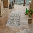 thumbnail image 2 of Rug Branch Hogar Abstract Indoor Outdoor Area Rug, Grey Cream, Modern - Living Room, Bedroom, Dining Room, and Kitchen, 2 of 2